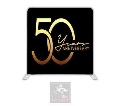 50th  Anniversary Pillowcase Backdrop Cover