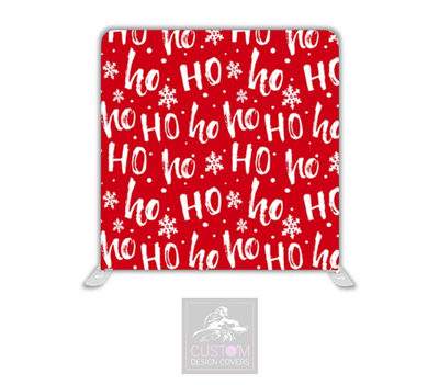 Ho Ho Ho Lycra Pillowcase Backdrop Cover (DOUBLE SIDED)