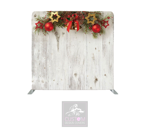 Christmas Garland Lycra Backdrop Cover (DOUBLE SIDED)