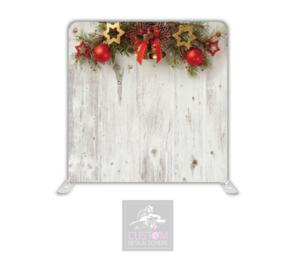 Christmas Garland Lycra Pillowcase Backdrop Cover