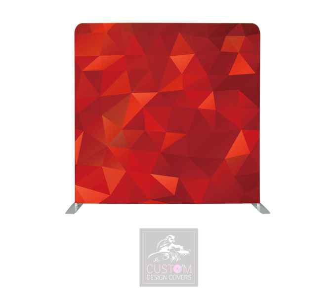 Red Triangles Lycra Pillowcase Backdrop Cover (DOUBLE SIDED)