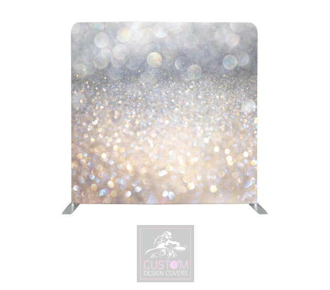 Silver Sparkle Lycra Pillowcase Backdrop Cover (DOUBLE SIDED)