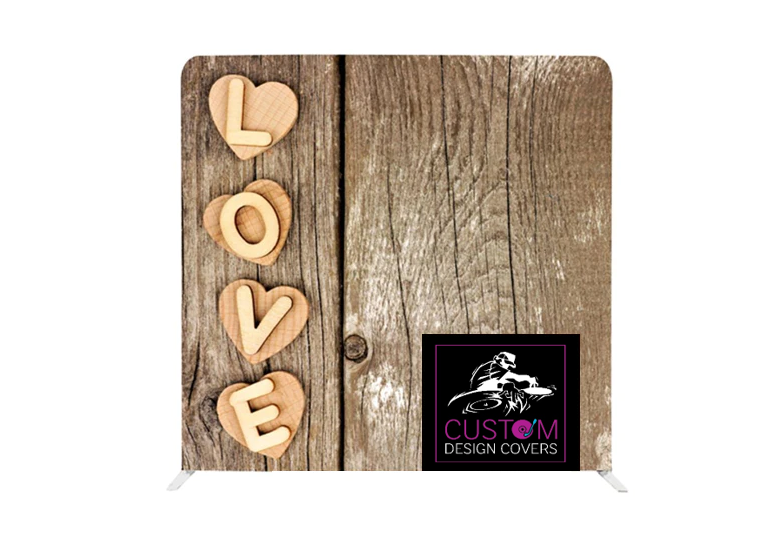 Rustic Love Lycra Pillowcase Backdrop Cover (DOUBLE SIDED)