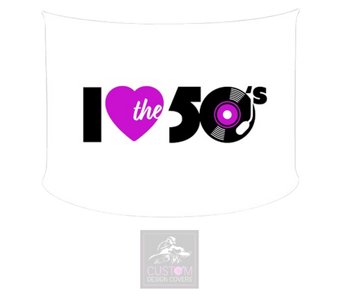 I Heart 50’s Lycra DJ Booth Cover *SINGLE SIDED*