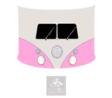 VW CAMPER PINK LYCRA DJ BOOTH COVER *SINGLE SIDED*