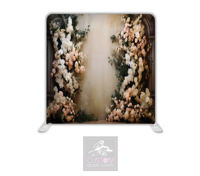 Floral Lycra Pillowcase Backdrop Cover (DOUBLE SIDED)
