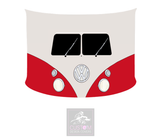 VW Camper RED Lycra DJ Booth Cover *SINGLE SIDED*