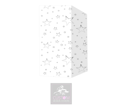 Grey Stars on White Booth Cover Micron