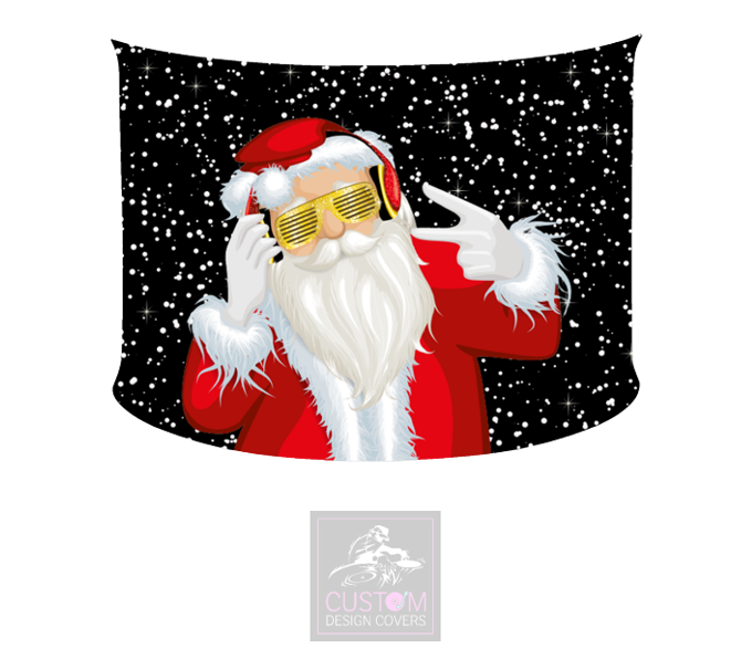 DJ Santa Lycra DJ Booth Cover *SINGLE SIDED*