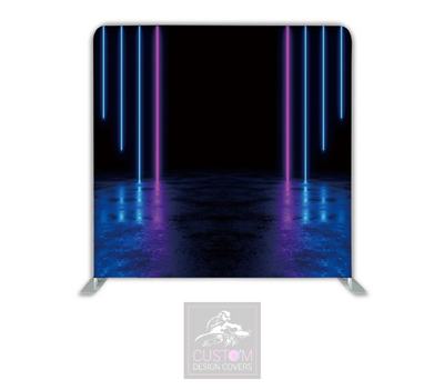 Neon Lines Effect Lycra Pillowcase Backdrop Cover (DOUBLE SIDED)