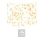 White Gold Stars Lycra DJ Booth Cover *SINGLE SIDED*
