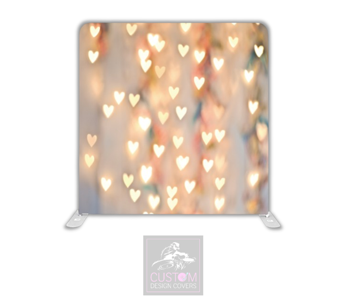 Hearts Lycra Pillowcase Backdrop Cover