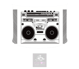 Boombox Stereo Lycra DJ Booth Cover  *SINGLE SIDED*