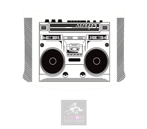 Boombox Stereo Lycra DJ Booth Cover  *SINGLE SIDED*