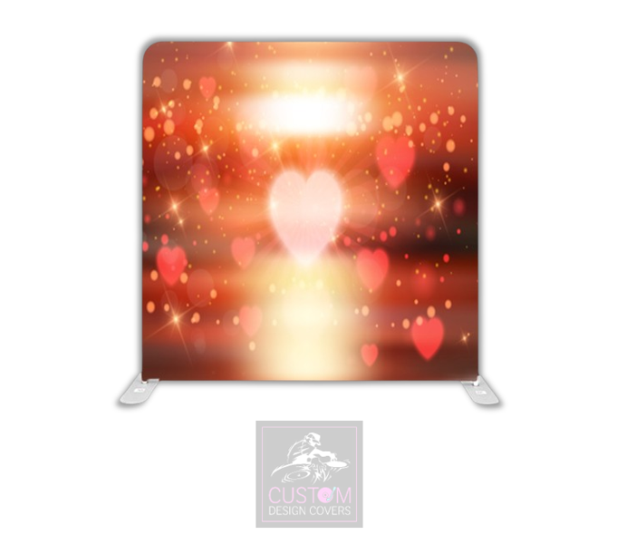 Hearts Lycra Pillowcase Backdrop Cover