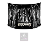 BOOGIE NIGHTS (BLACK) LYCRA DJ BOOTH COVER *SINGLE SIDED*