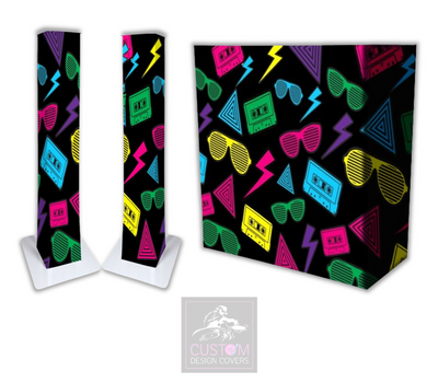 80's Retro Lycra DJ Booth Covers (PACKAGE BUNDLE) 