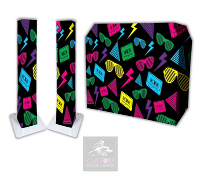 80's Retro Lycra DJ Booth Covers (PACKAGE BUNDLE) 
