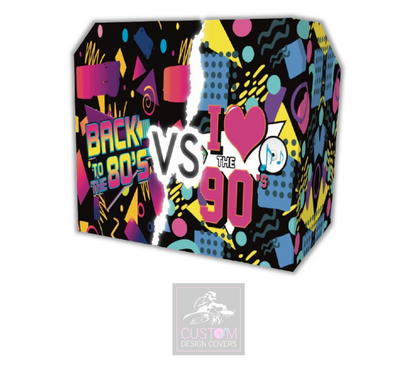 80's Vs 90's  Lycra DJ Booth Cover