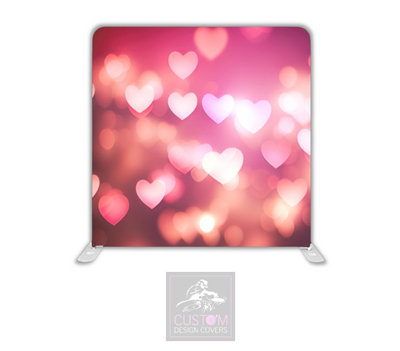 Hearts Lycra Pillowcase Backdrop Cover