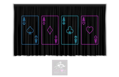 Neon Effect Casino Backdrop Curtain