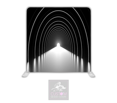 Black & White Tunnel Lycra Pillowcase Backdrop Cover