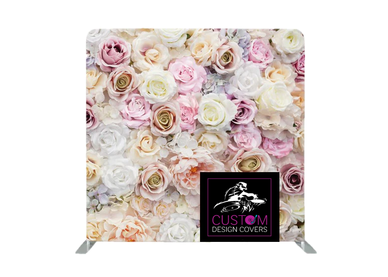 Flower Wall Lycra Pillowcase Backdrop Cover (DOUBLE SIDED)