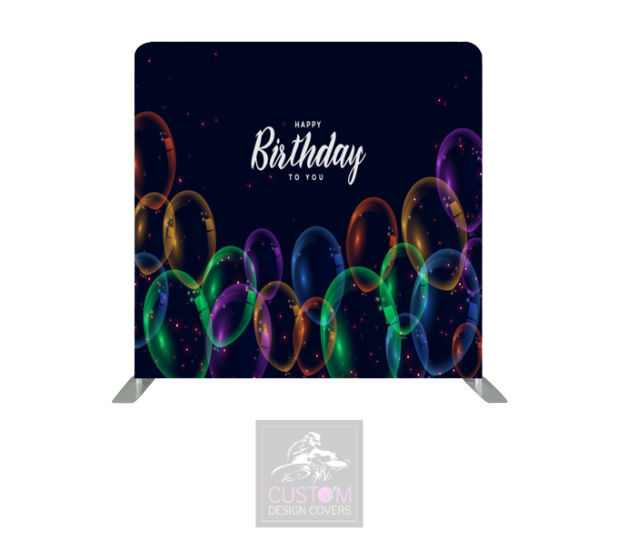 Happy Birthday Lycra Pillowcase Backdrop Cover