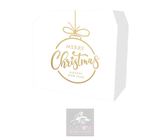 Merry Christmas Lycra DJ Booth Cover *White/Gold*