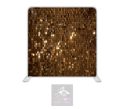 Golden Brown Sequin Effect Lycra Pillowcase Backdrop Cover