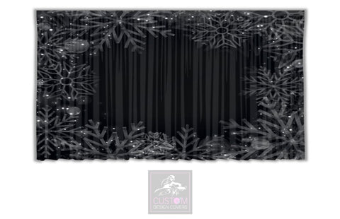 Black Christmas Backdrop Curtain