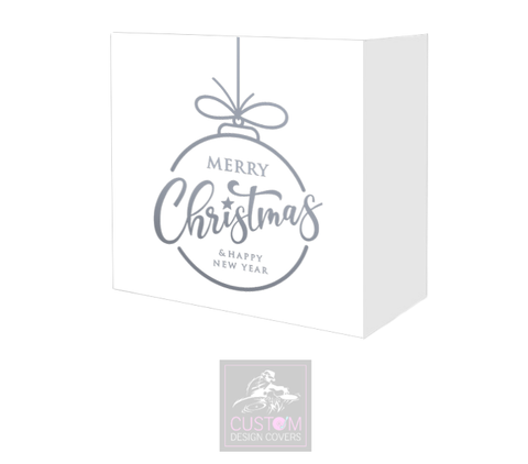 Merry Christmas Lycra DJ Booth Cover *White/Grey*