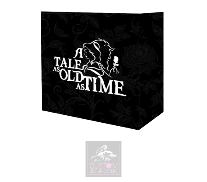 A Tale as Old as Time White on Black Booth Cover Truss