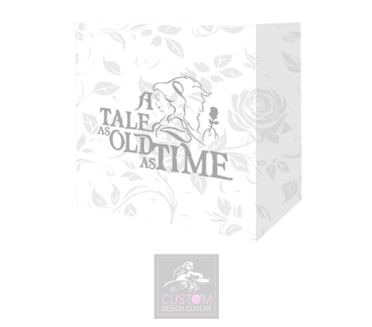 A Tale as Old as Time Grey on White Booth Cover Truss