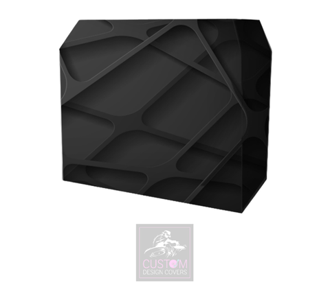 Black Abstract  Lycra DJ Booth Cover