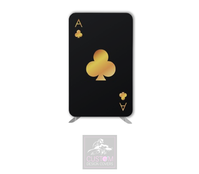 Ace of Clubs (Gold/Black) Lycra Display Banner Cover - DOUBLE SIDED