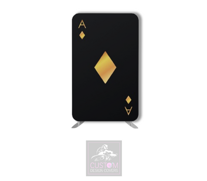 Ace of Diamonds (Black/Gold) Lycra Display Banner Cover