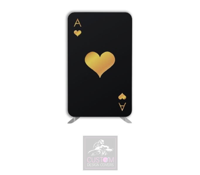 Ace of Hearts (Black/Gold) Lycra Display Banner Cover