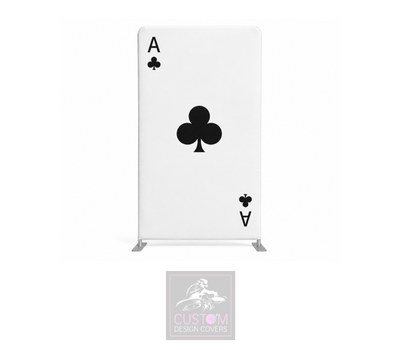 Ace of Clubs (White/Black) Lycra Display Banner Cover - DOUBLE SIDED