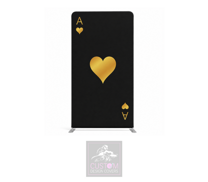 Ace of Hearts (Black/Gold) Lycra Display Banner Cover