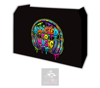 Addicted To Music Lycra DJ Booth Cover