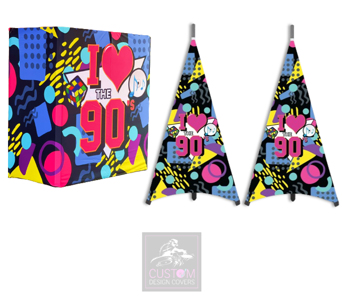 All Time 90's Lycra DJ Booth Cover  (PACKAGE BUNDLE) - COMBI 