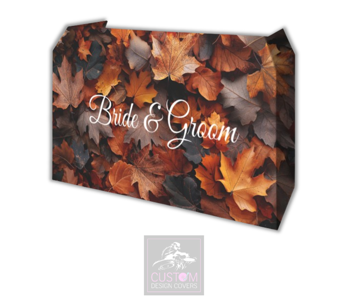 Autumn Bride & Groom Lycra DJ Booth Cover