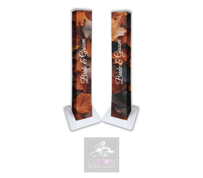 Autumn Bride & Groom Lycra Podiums (PAIR)