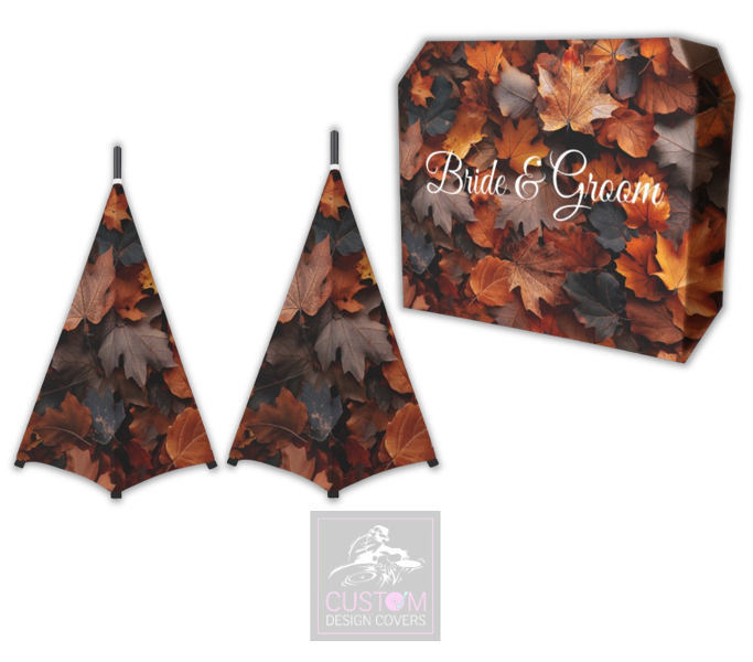 Autumn Bride & Groom Lycra DJ Booth Cover (PACKAGE BUNDLE)
