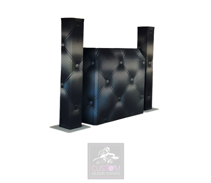 Black Chesterfield Lycra DJ Covers (PACKAGE BUNDLE) - MKII