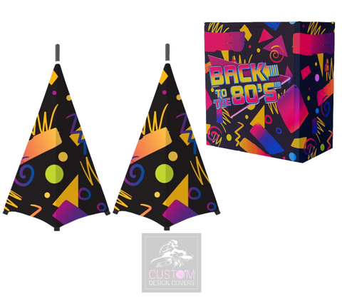 Back To The 80's Lycra DJ Booth Cover (PACKAGE BUNDLE) - COMBI 