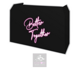 Hot Pink Neon Effect Better Together Lycra DJ Booth Cover 