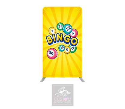 Yellow Bingo Lycra Display Banner Cover - DOUBLE SIDED