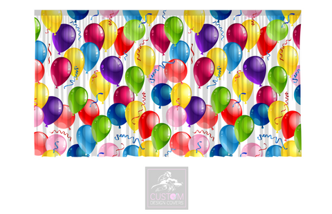 Birthday Balloons Backdrop Curtain